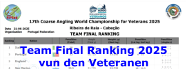 Team Final Ranking 2025 vun den Veteranen