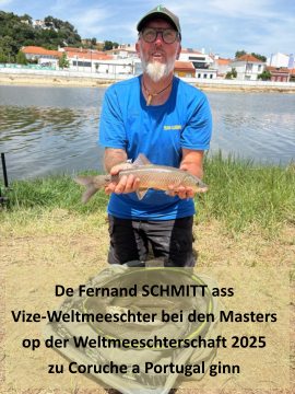 De Fernand SCHMITT ass Vize-Weltmeeschter bei den Masters op der Weltmeeschterschaft 2025 zu Coruche a Portugal ginn