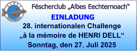 Fëscherclub „Albes Eechternoach“ 28. internationalen Challenge  „à la mémoire de HENRI DELL“ Sonntag, den 27. Juli 2025  EINLADUNG