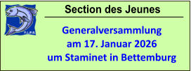 Section des Jeunes Generalversammlung am 17. Januar 2026 um Staminet in Bettemburg
