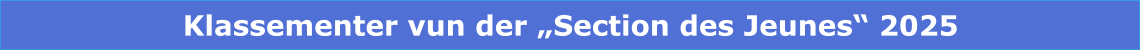Klassementer vun der „Section des Jeunes“ 2025