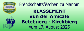 Frëndschaftsfëschen zu Manom KLASSEMENT vun der Amicale Bétebuerg - Kirchbierg  vum 17. August 2025