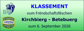 KLASSEMENT vum Frëndschaftsfëschen Kirchbierg - Betebuerg  vum 6. September 2026