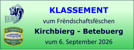 KLASSEMENT vum Frëndschaftsfëschen Kirchbierg - Betebuerg  vum 6. September 2026