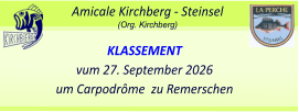 La Perche  Steinsel Amicale Kirchberg - Steinsel (Org. Kirchberg)   KLASSEMENT vum 27. September 2026 um Carpodrôme  zu Remerschen