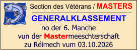 Section des Vétérans / MASTERS GENERALKLASSEMENT no der 6. Manche vun der Mastermeeschterschaft zu Réimech vum 03.10.2026