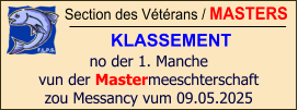 Section des Vétérans / MASTERS KLASSEMENT no der 1. Manche vun der Mastermeeschterschaft zou Messancy vum 09.05.2025