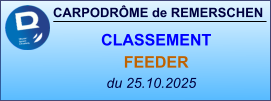 CARPODRÔME de REMERSCHEN du 25.10.2025    CLASSEMENT FEEDER