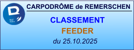 CARPODRÔME de REMERSCHEN du 25.10.2025    CLASSEMENT FEEDER