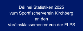 Déi nei Statistiken 2025 vum Sportfischerverein Kirchberg an den Veräinsklassementer vun der FLPS