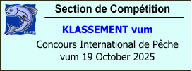 Section de Compétition KLASSEMENT vum Concours International de Pêche vum 19 October 2025