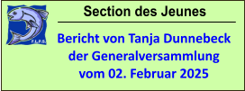 Section des Jeunes Bericht von Tanja Dunnebeck der Generalversammlung vom 02. Februar 2025