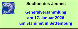 Section des Jeunes Generalversammlung am 17. Januar 2026 um Staminet in Bettemburg