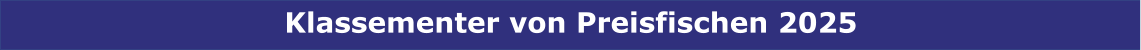 Klassementer von Preisfischen 2025