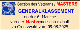 Section des Vétérans / MASTERS GENERALKLASSEMENT no der 6. Manche vun der Mastermeeschterschaft zu Creutzwald vum 09.08.2025