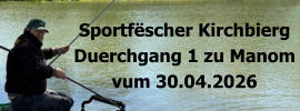 Sportfëscher Kirchbierg Duerchgang 1 zu Manomvum 30.04.2026