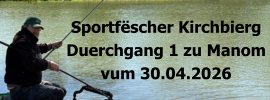 Sportfëscher Kirchbierg Duerchgang 1 zu Manomvum 30.04.2026