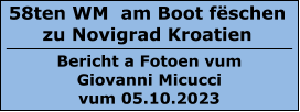 58ten WM  am Boot fëschen  zu Novigrad Kroatien  Bericht a Fotoen vum Giovanni Micucci vum 05.10.2023
