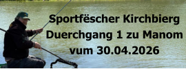 Sportfëscher Kirchbierg Duerchgang 1 zu Manomvum 30.04.2026
