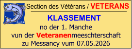 Section des Vétérans / VETERANS KLASSEMENT  no der 1. Manche vun der Veteranenmeeschterschaft zu Messancy vum 07.05.2026