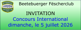 Beetebuerger Fëscherclub   INVITATION Concours International dimanche, le 5 juillet 2026