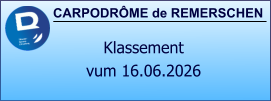 CARPODRÔME de REMERSCHEN Klassement  vum 16.06.2026