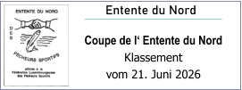 Entente du Nord Coupe de l‘ Entente du Nord Klassement vom 21. Juni 2026