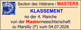 Section des Vétérans / MASTERS KLASSEMENT no der 4. Manche vun der Mastermeeschterschaft zu Marsilly (F) vum 04.07.2026
