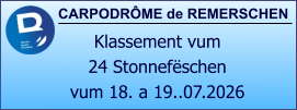 CARPODRÔME de REMERSCHEN Klassement vum 24 Stonnefëschen vum 18. a 19..07.2026
