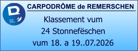 CARPODRÔME de REMERSCHEN Klassement vum 24 Stonnefëschen vum 18. a 19..07.2026