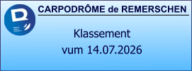 CARPODRÔME de REMERSCHEN Klassement  vum 14.07.2026