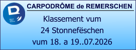 CARPODRÔME de REMERSCHEN Klassement vum 24 Stonnefëschen vum 18. a 19..07.2026