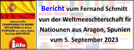Bericht vum Fernand Schmitt  vun der Weltmeeschterschaft fir  Natiounen aus Aragon, Spunien vum 5. September 2023