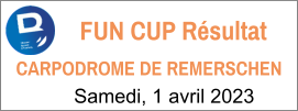 FUN CUP Résultat CARPODROME DE REMERSCHEN Samedi, 1 avril 2023