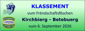 KLASSEMENT vum Frëndschaftsfëschen Kirchbierg - Betebuerg  vum 6. September 2026