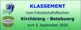 KLASSEMENT vum Frëndschaftsfëschen Kirchbierg - Betebuerg  vum 6. September 2026