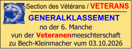 Section des Vétérans / VETERANS GENERALKLASSEMENT  no der 6. Manche vun der Veteranenmeeschterschaft zu Bech-Kleinmacher vum 03.10.2026