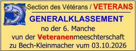 Section des Vétérans / VETERANS GENERALKLASSEMENT  no der 6. Manche vun der Veteranenmeeschterschaft zu Bech-Kleinmacher vum 03.10.2026