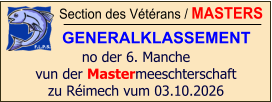 Section des Vétérans / MASTERS GENERALKLASSEMENT no der 6. Manche vun der Mastermeeschterschaft zu Réimech vum 03.10.2026