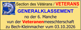 Section des Vétérans / VETERANS GENERALKLASSEMENT  no der 6. Manche vun der Veteranenmeeschterschaft zu Bech-Kleinmacher vum 03.10.2026